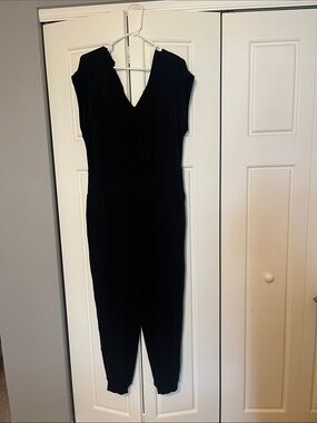 Lou & Grey Black V-Neck Jumpsuit